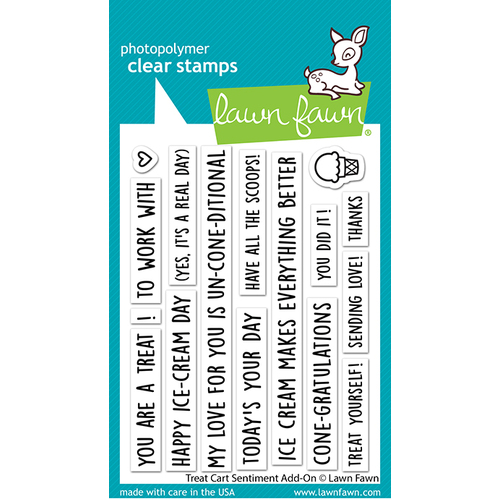 Lawn Fawn Treat Cart Sentiment Add-On Stamp