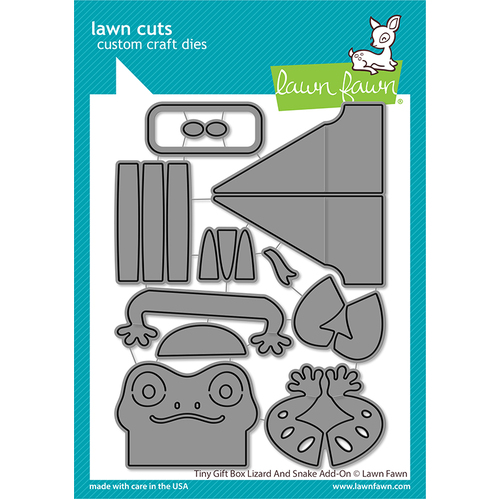 Lawn Fawn Tiny Gift Box Lizard And Snake Add-On Die