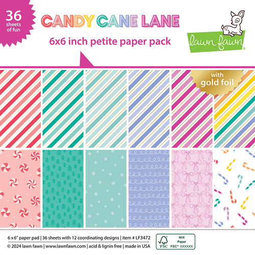 Lawn Fawn Candy Cane Lane Petite Paper Pack Paper