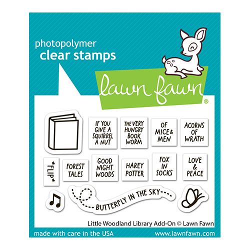 Lawn Fawn Little Woodland Library Add-On Stamp Set