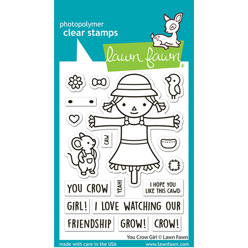 Lawn Fawn You Crow Girl Stamp Set