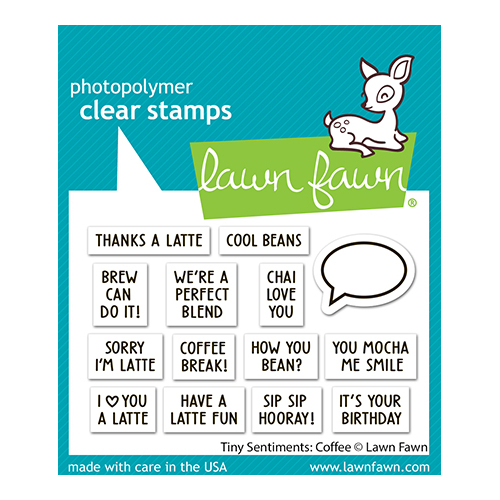 Lawn Fawn Tiny Sentiments- Coffee Stamp Set