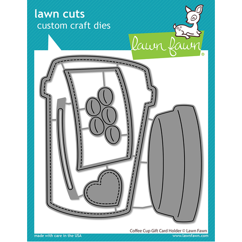 Lawn Fawn Coffee Cup Gift Card Holder Dies