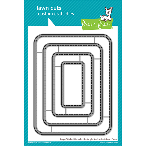 Lawn Fawn Large Stitched Rounded Rectangle Stackables Dies