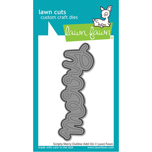 Lawn Fawn Scripty Merry Outline Add-On Dies