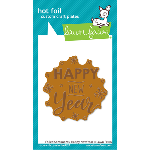 Lawn Fawn Foiled Sentiments: Happy New Year Hot Foil Plates