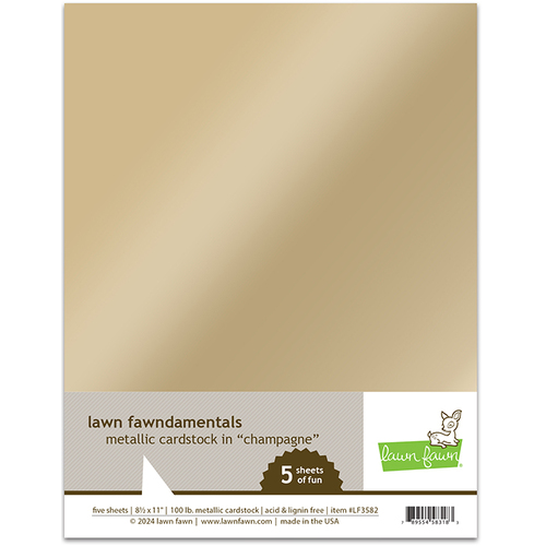 Lawn Fawn Metallic Cardstock - Champagne