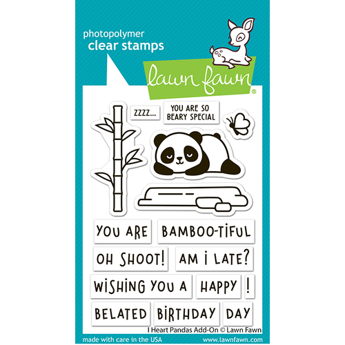 Lawn Fawn I Heart Pandas Add-On Stamp