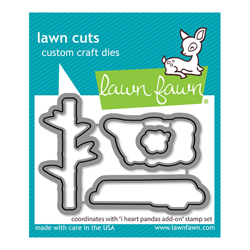 Lawn Fawn I Heart Pandas Add-On Lawn Cuts Die