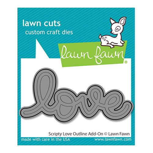 Lawn Fawn Scripty Love Outline Add-On Die