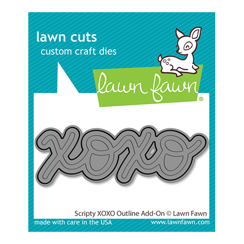 Lawn Fawn Scripty Xoxo Outline Add-On Die