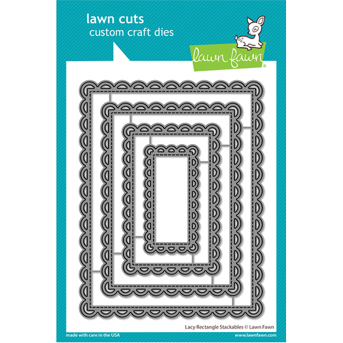 Lawn Fawn Lacy Rectangle Stackables Die