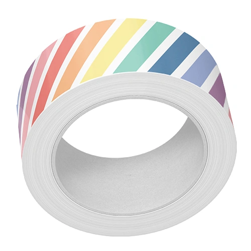 Lawn Fawn Rainbow Diagonal Stripes Washi Tape