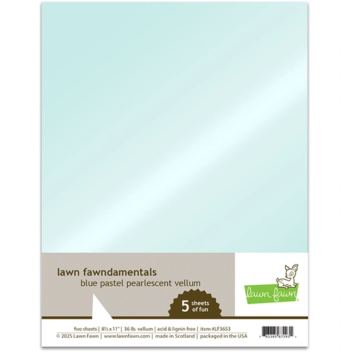 Lawn Fawn Blue Pastel Pearlescent Vellum Pack