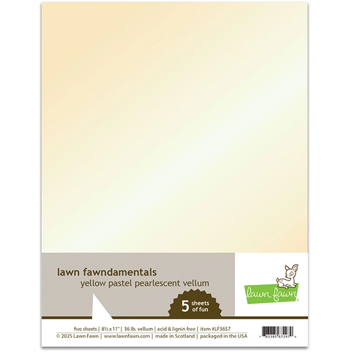 Lawn Fawn Yellow Pastel Pearlescent Vellum Pack