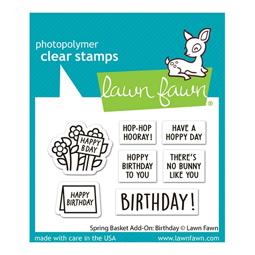 Lawn Fawn Spring Basket Add-On- Birthday Stamp