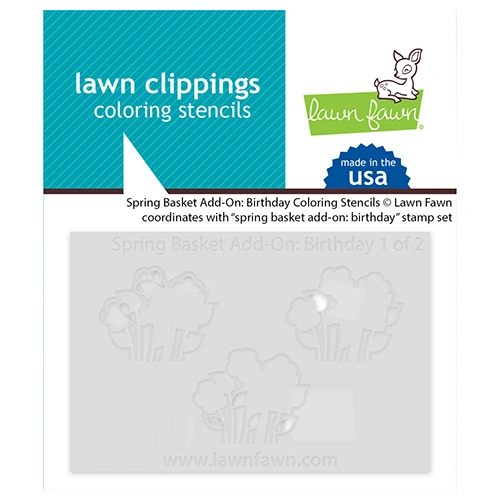 Lawn Fawn Spring Basket Add-On- Birthday Colouring Stencils