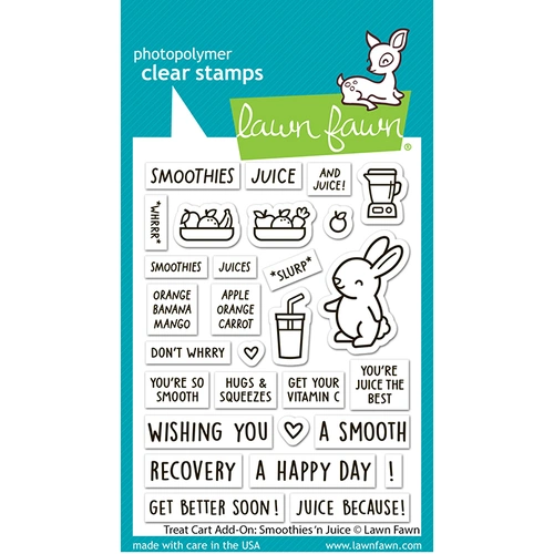 Lawn Fawn Treat Cart Add-On- Smoothies 'N Juice Stamp