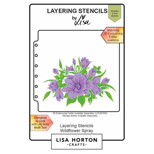 Lisa Horton Layering Stencils - Wildflower Spray