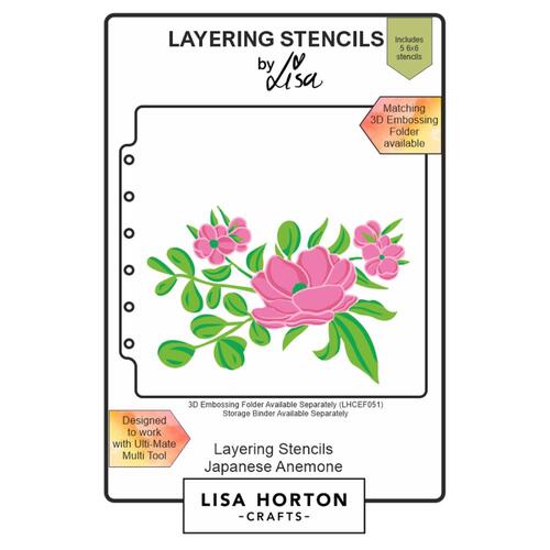 Lisa Horton Layering Stencils : Japanese Anemone