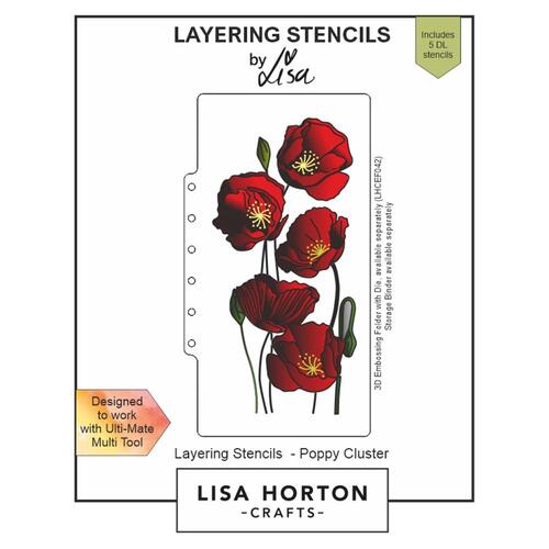 Lisa Horton Layering Stencils : Poppy Cluster