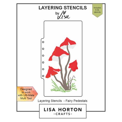 Lisa Horton Layering Stencils : Fairy Pedestals