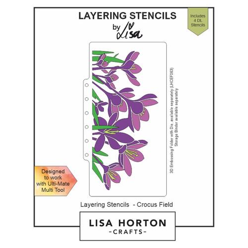 Lisa Horton Layering Stencils : Crocus Field