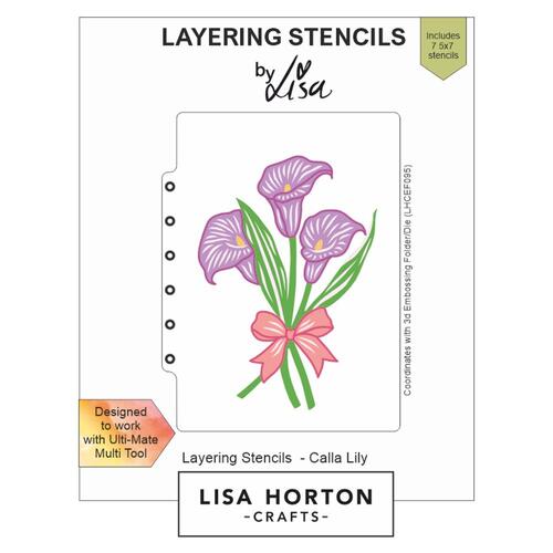 Lisa Horton Layering Stencils - Calla Lily