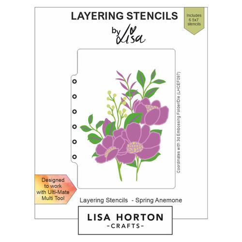 Lisa Horton Layering Stencils : Spring Anemone