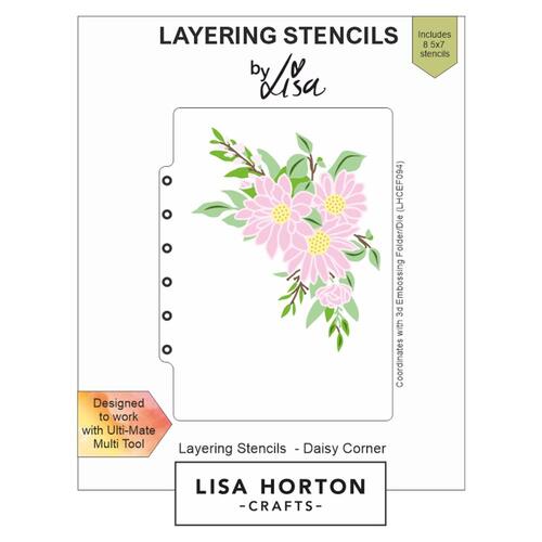 Lisa Horton Layering Stencils : Daisy Corner