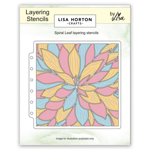 Lisa Horton Layering Stencils - Spiral Leaf