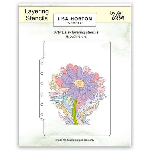 Lisa Horton Layering Stencils - Arty Daisy with Die