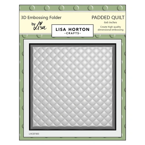 Lisa Horton Embossing Folder - Padded Quilt