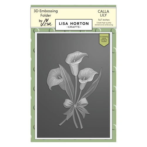 Lisa Horton Embossing Folder - Calla Lily with co-ordinating die