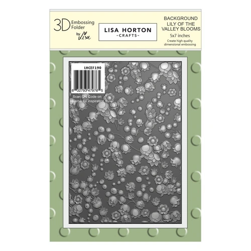 Lisa Horton Embossing Folder : Lily of the Valley Background