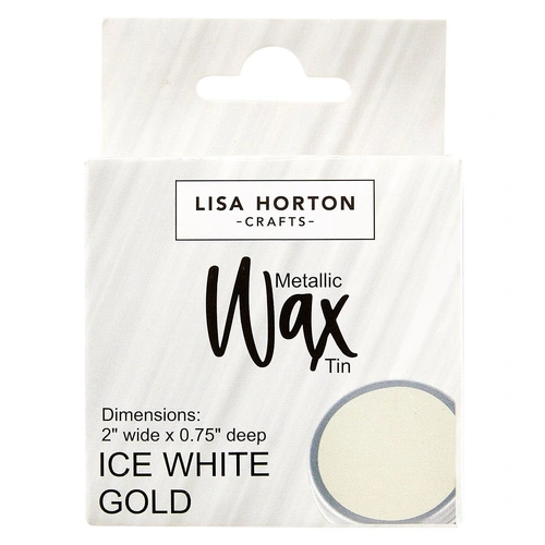 Lisa Horton Crafts Water Based Metallic Wax Tin - Ice White Gold #2