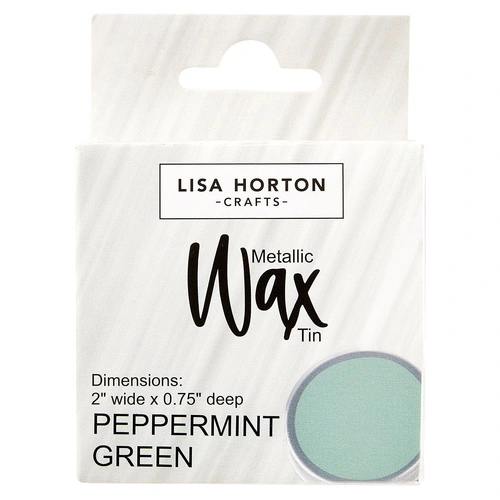 Lisa Horton Crafts Water Based Metallic Wax Tin - Peppermint Green #355