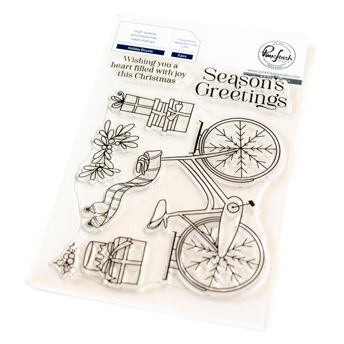 Pinkfresh Studio Holiday Bicycle Stamp