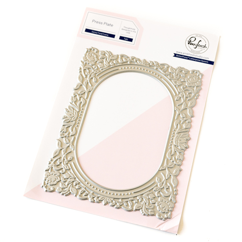 PinkFresh Studio Dainty Floral Frame Press Plate