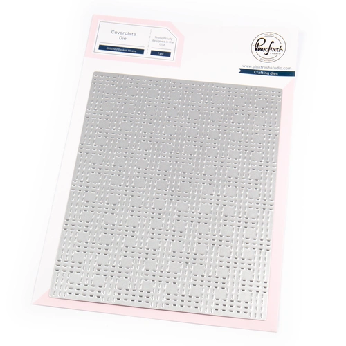 PinkFresh Studio Stitched Basket Weave Coverplate Die