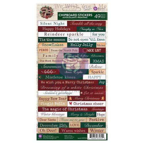 Prima From the North Pole : Chipboard Stickers