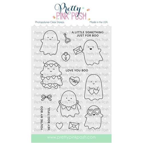 Pretty Pink Posh Valentine Ghost Friends Stamp Set