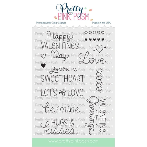 Pretty Pink Posh Valentine Greetings Stamp Set