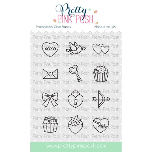 Pretty Pink Posh Valentine Icons Stamp Set