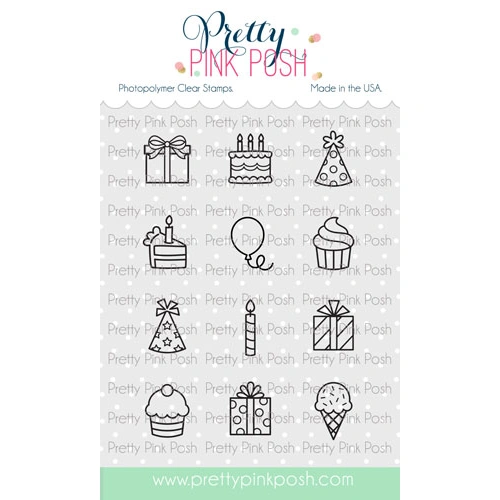 Pretty Pink Posh Birthday Icons Stamp Set