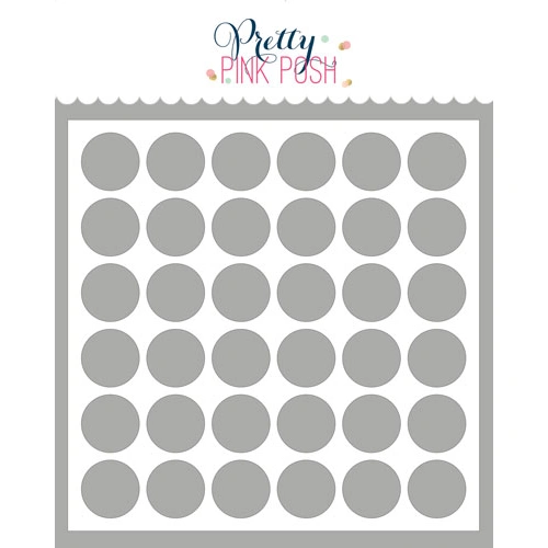 Pretty Pink Posh Circle Grid Stencil