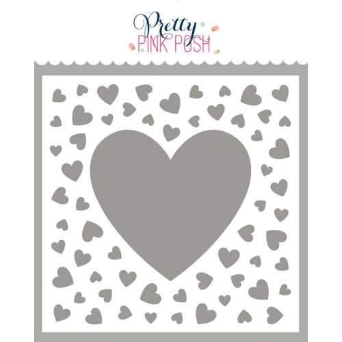 Pretty Pink Posh Scattered Hearts Frame 