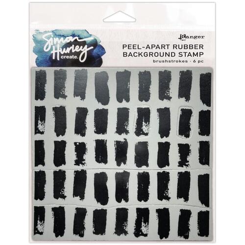 Simon Hurley create. Brushsrokes Peel-Apart Rubber Background Stamp