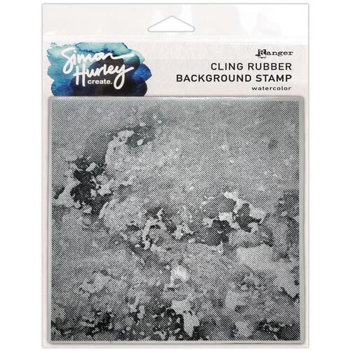 Simon Hurley Watercolor Cling Rubber Background Stamp