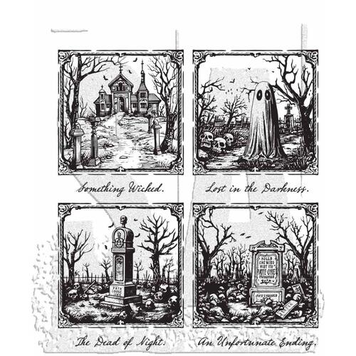 Tim Holtz Framed Frights Stamp Set